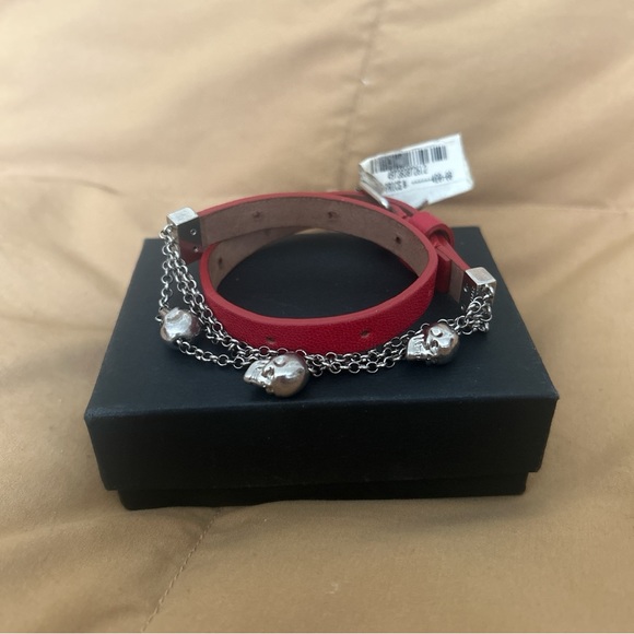 NWT Alexander McQueen Skull double wrap bracelet - Picture 3 of 5